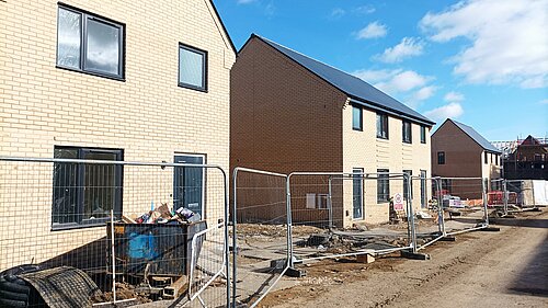 New build houses / homes still being built.